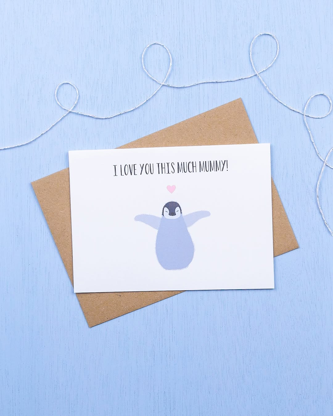 Adorable penguin card