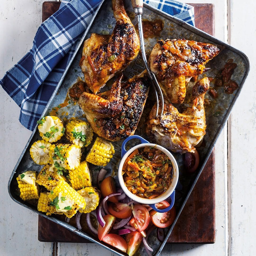 Chakalaka Spatchcocked Chicken
