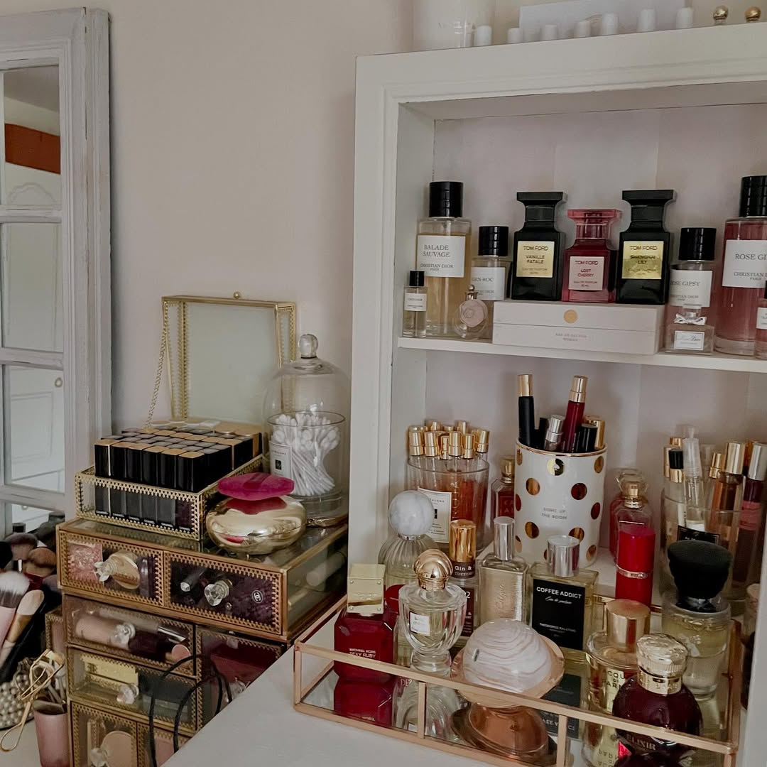 Gold Glass Drawers