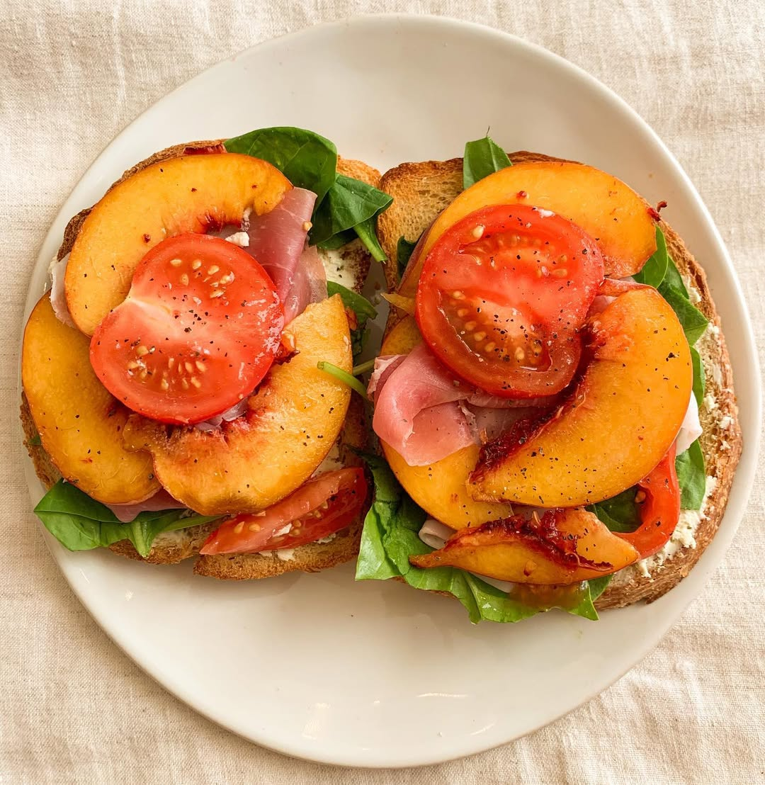 Peach and Prosciutto Sandwich