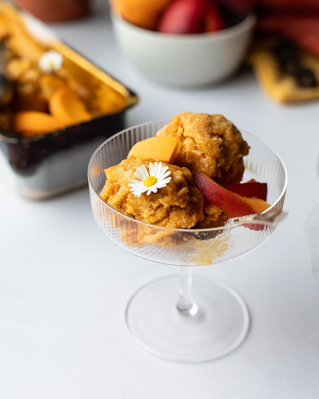 Brown Sugar Peach Sorbet