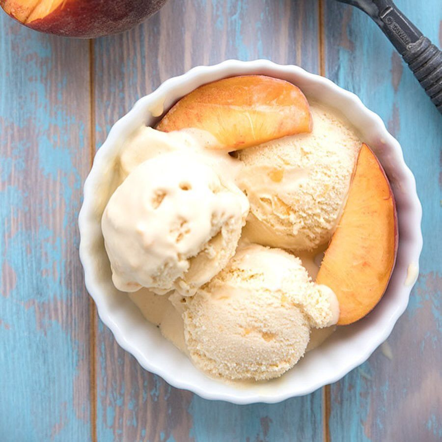 Keto Peach Ice Cream