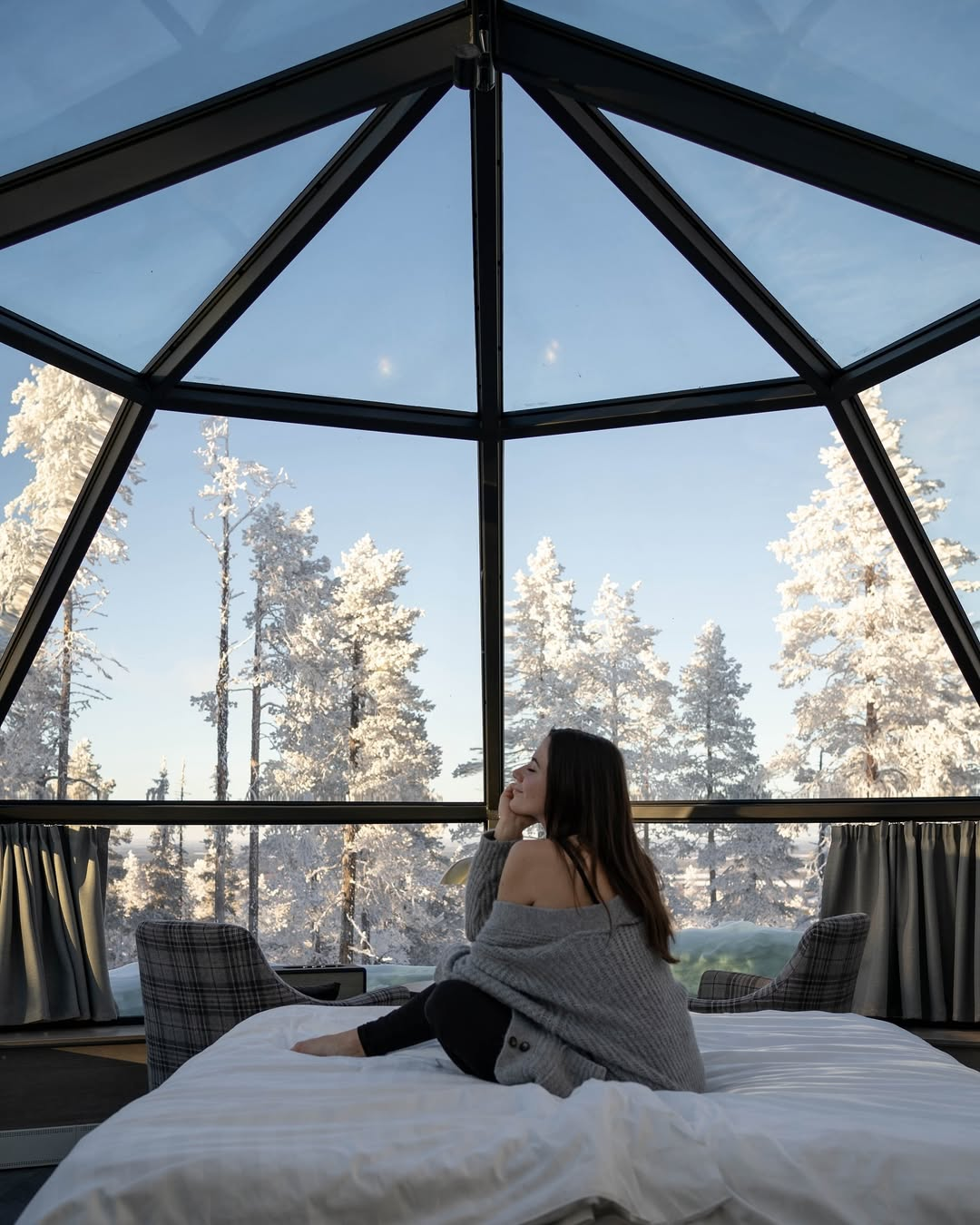Glass Igloos in Snow