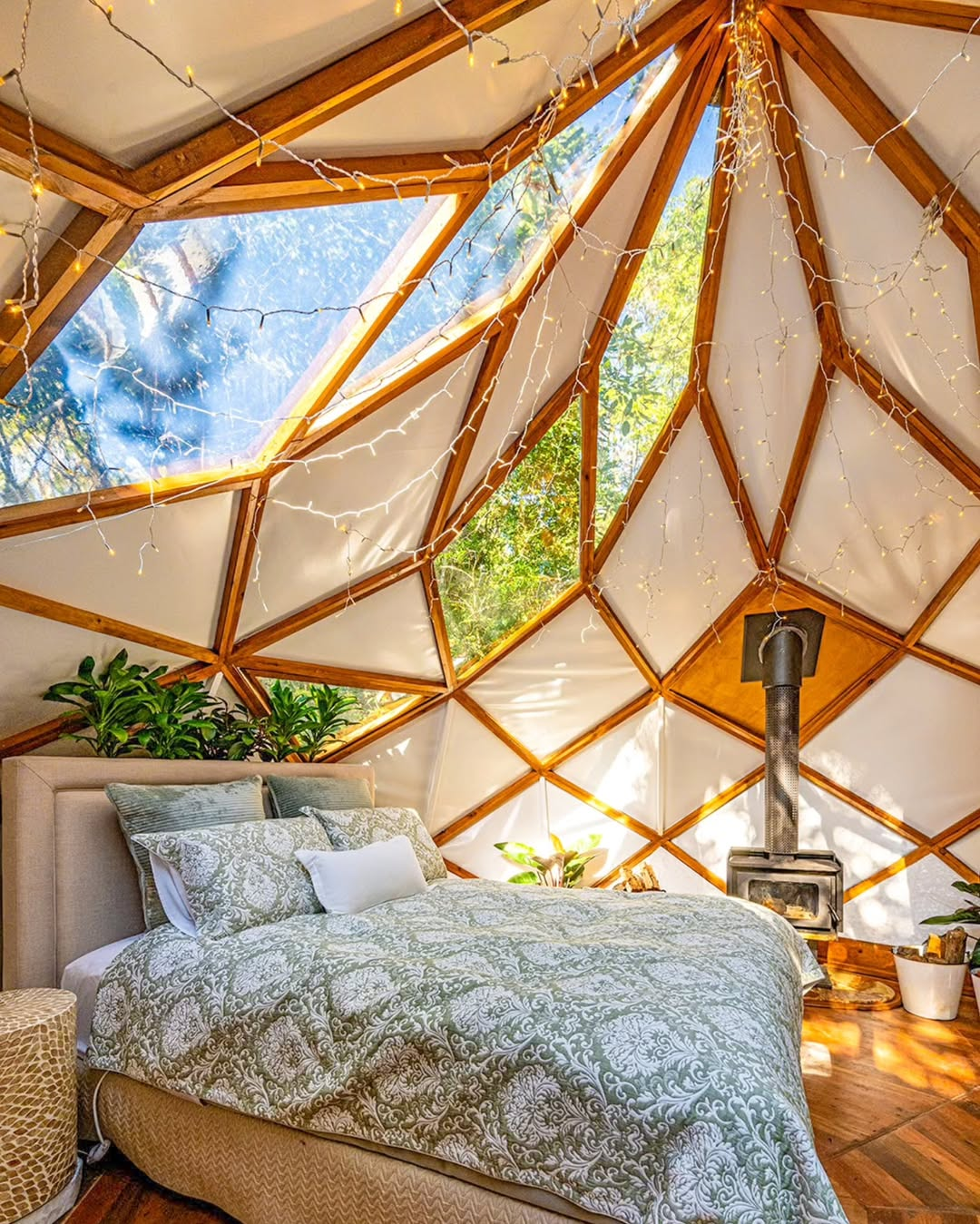 Wooden Geodesic Cottages