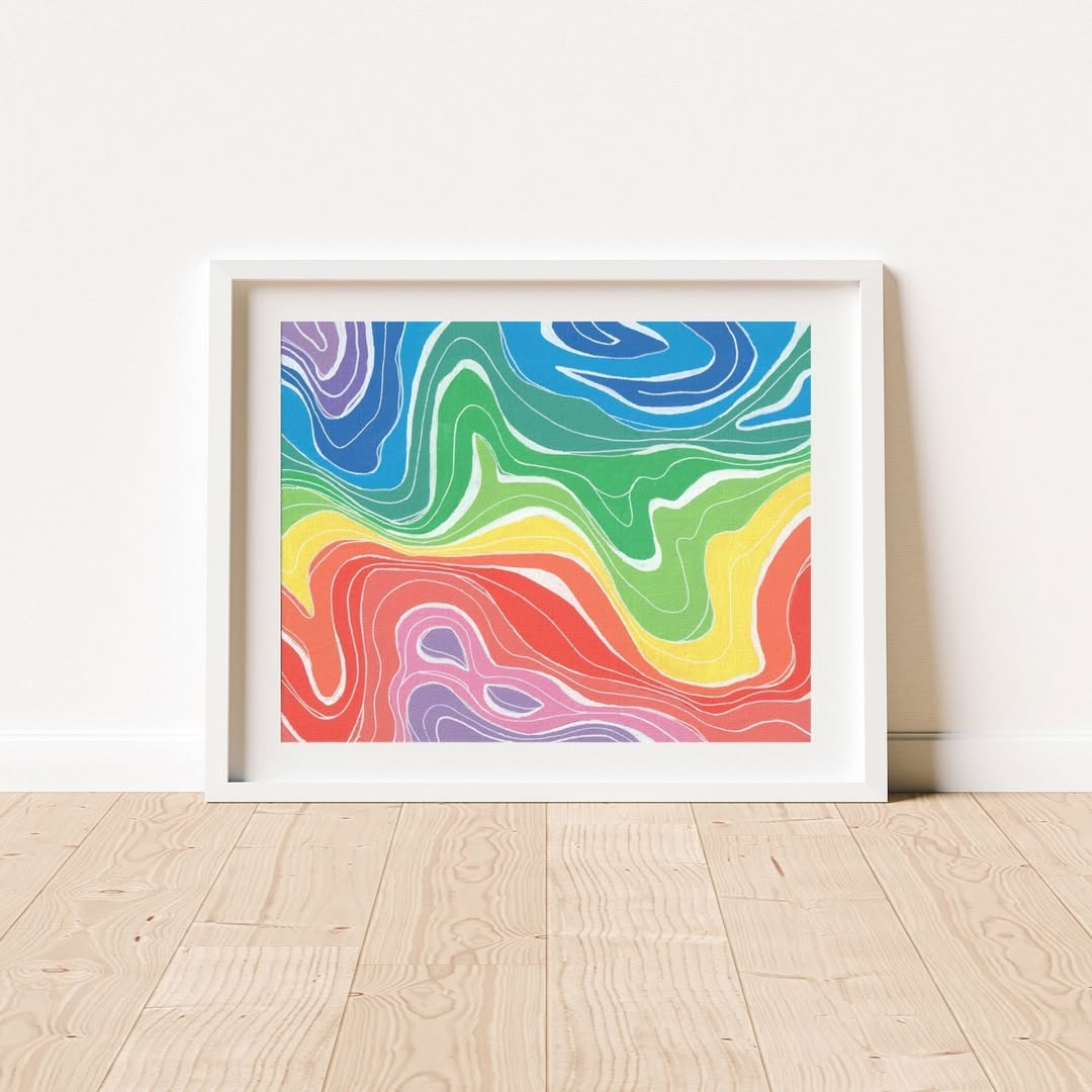Drippy Rainbow Art