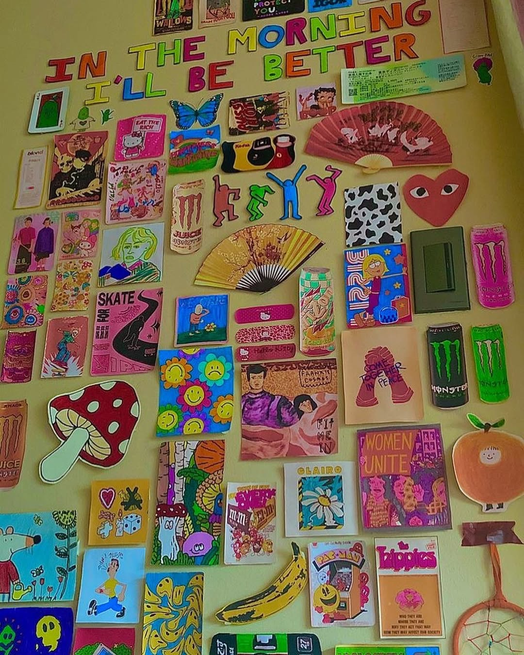 Bright Coloured Art on Walls