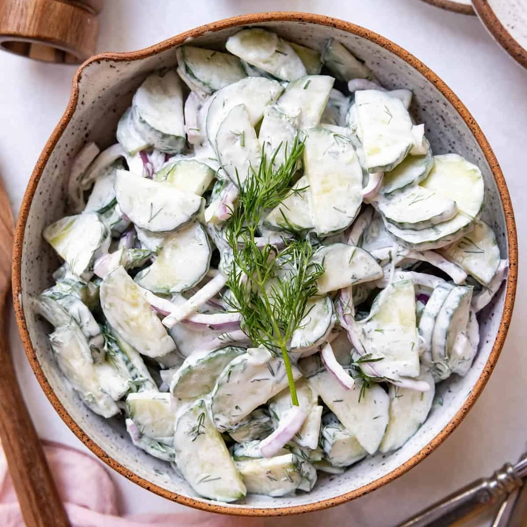 Creamy German Cucumber Salad
