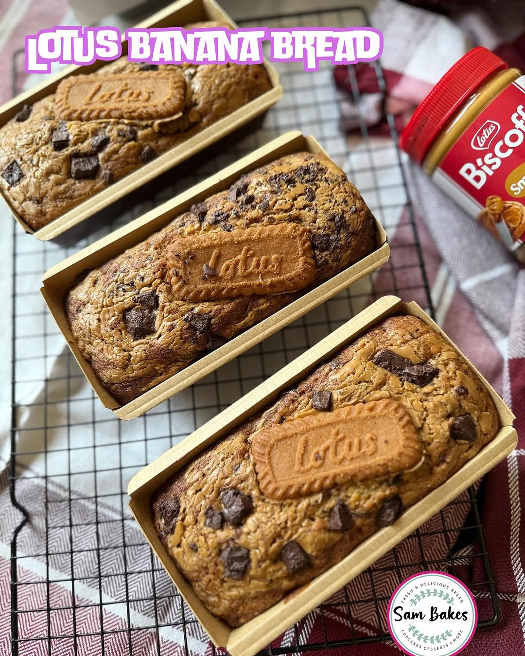 Lotus Biscoff Banana Bread