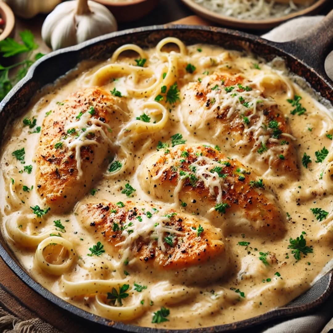 Creamy Garlic Parmesan Chicken Fillets