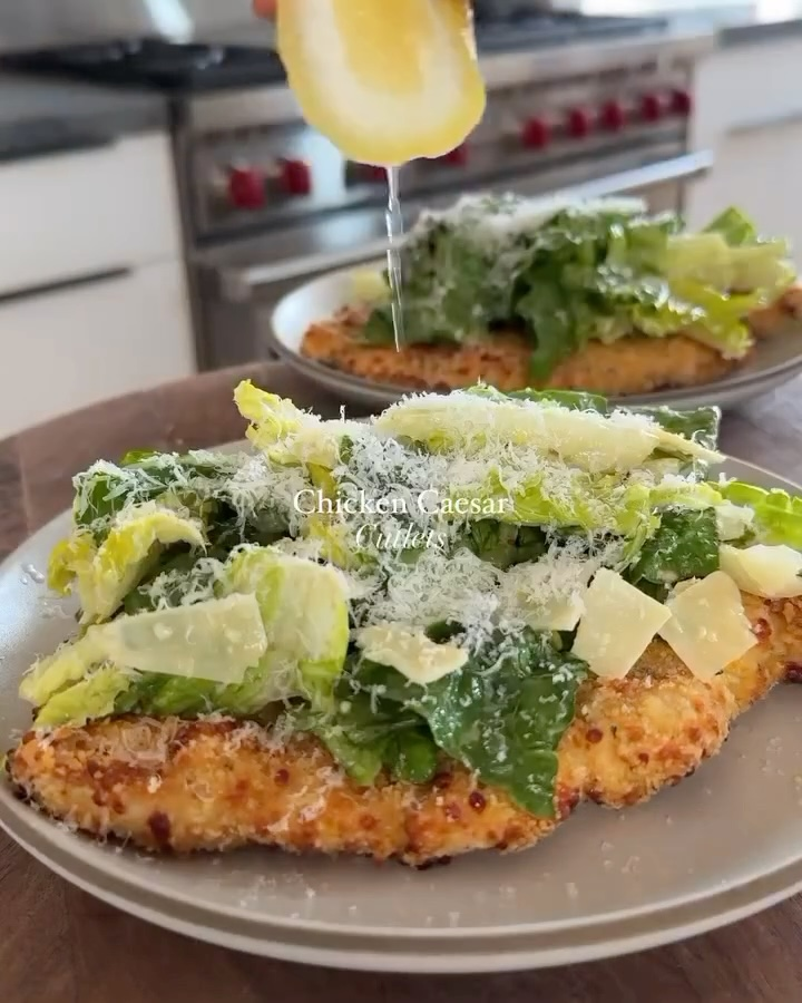 Crispy Chicken Caesar Cutlets
