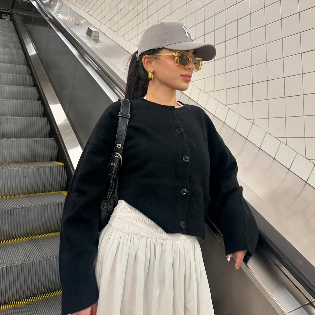 Cardigan with Maxi Skirt