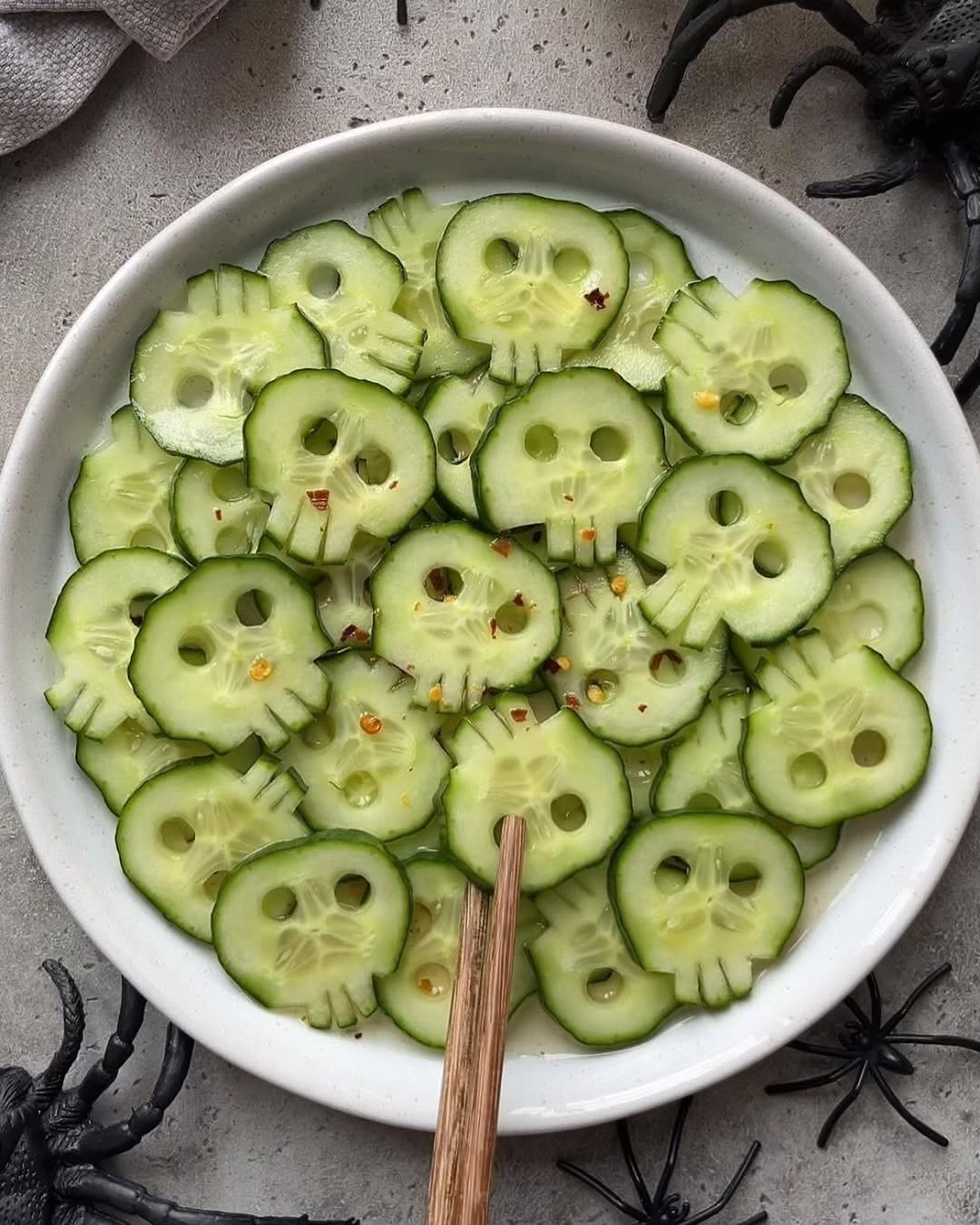 Skull Cucumber Salad