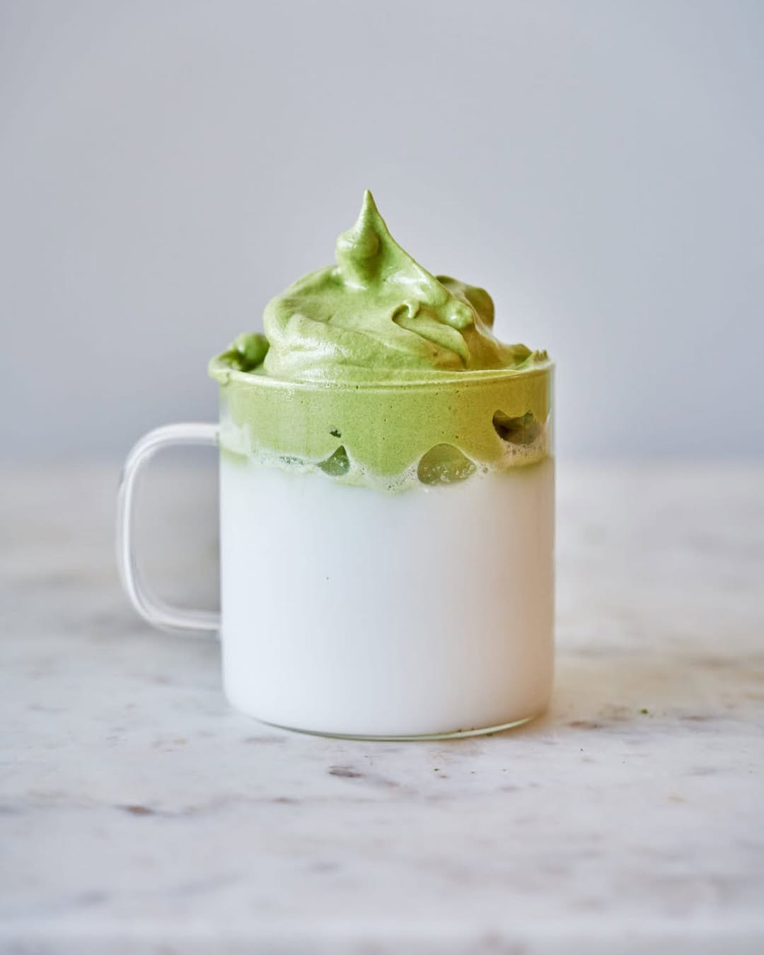 Dalgona Matcha Latte