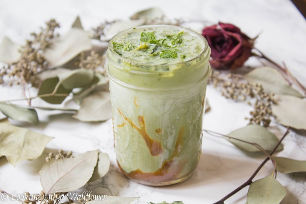 Salted Caramel Matcha Latte