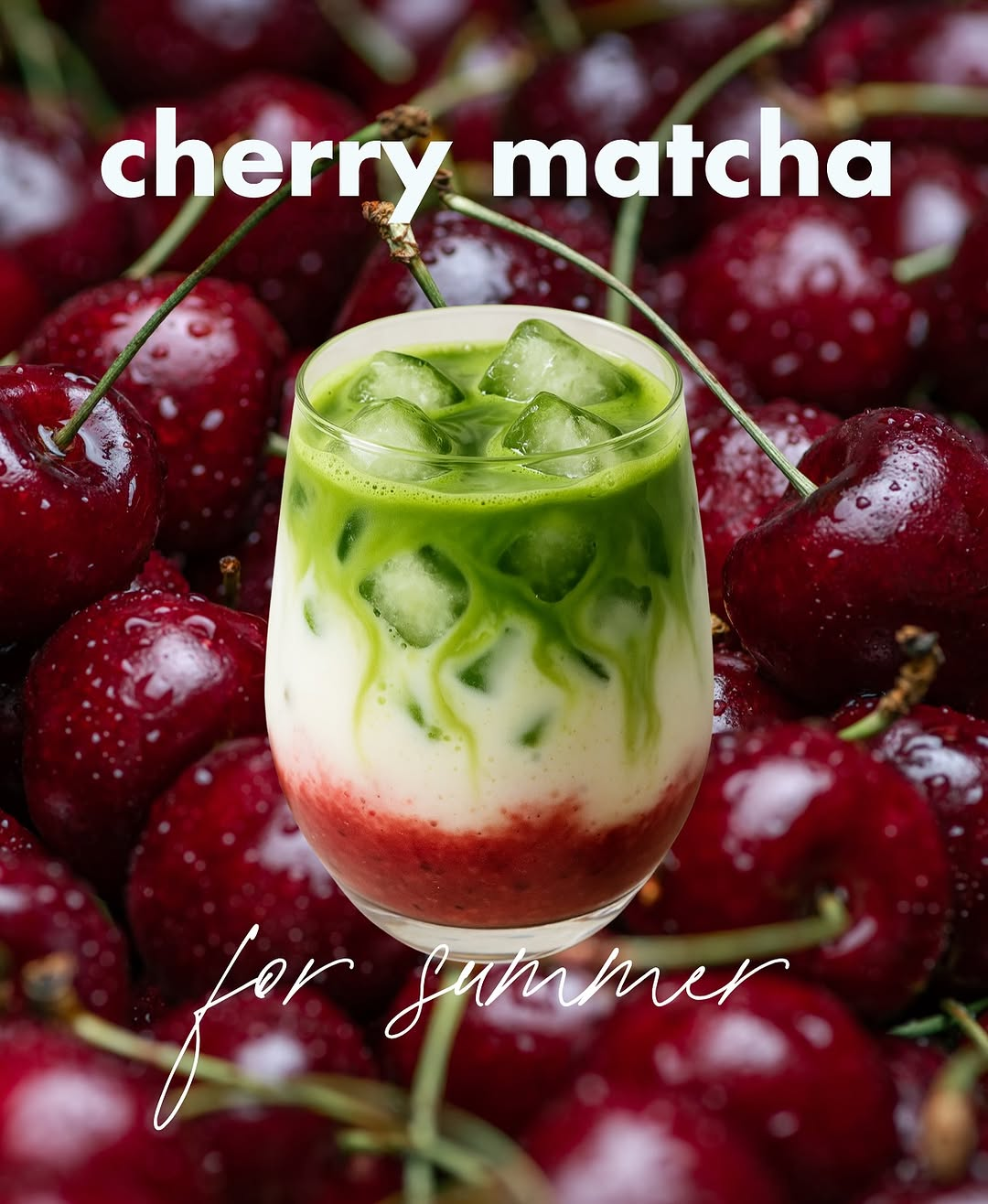 Cherry Matcha Latte