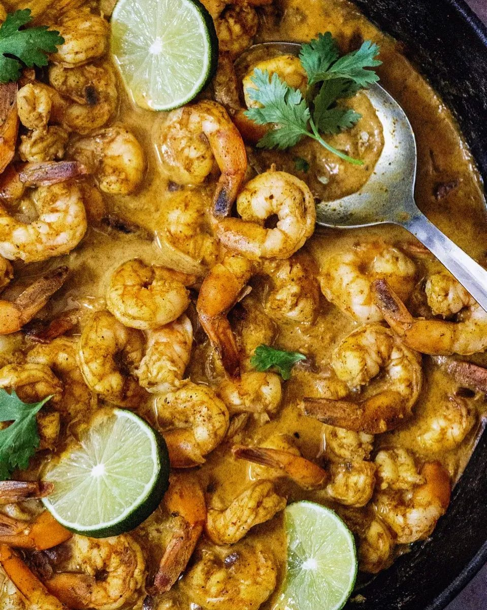 Pumpkin Coconut Curry Shrimp