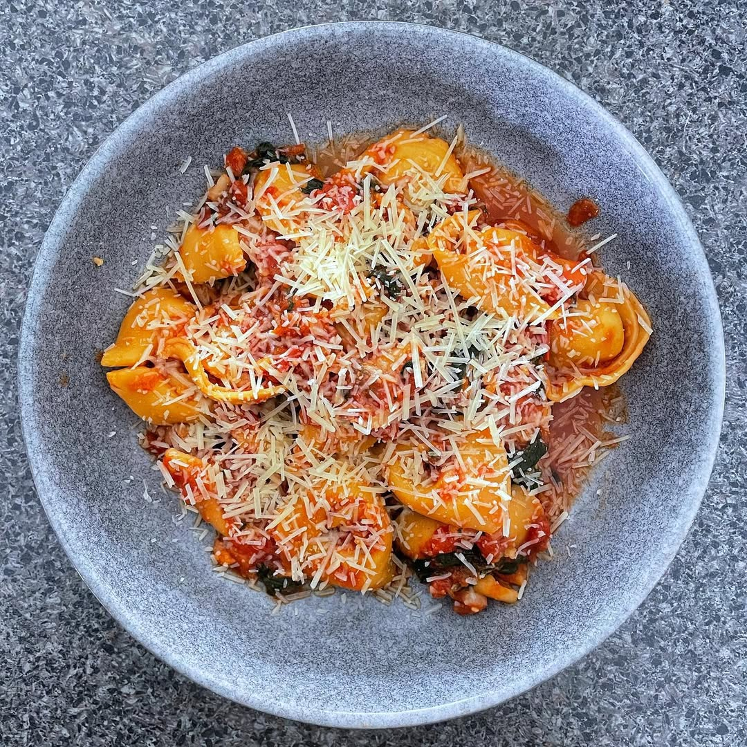 Pumpkin Tortillini with Chicken and Vegetable