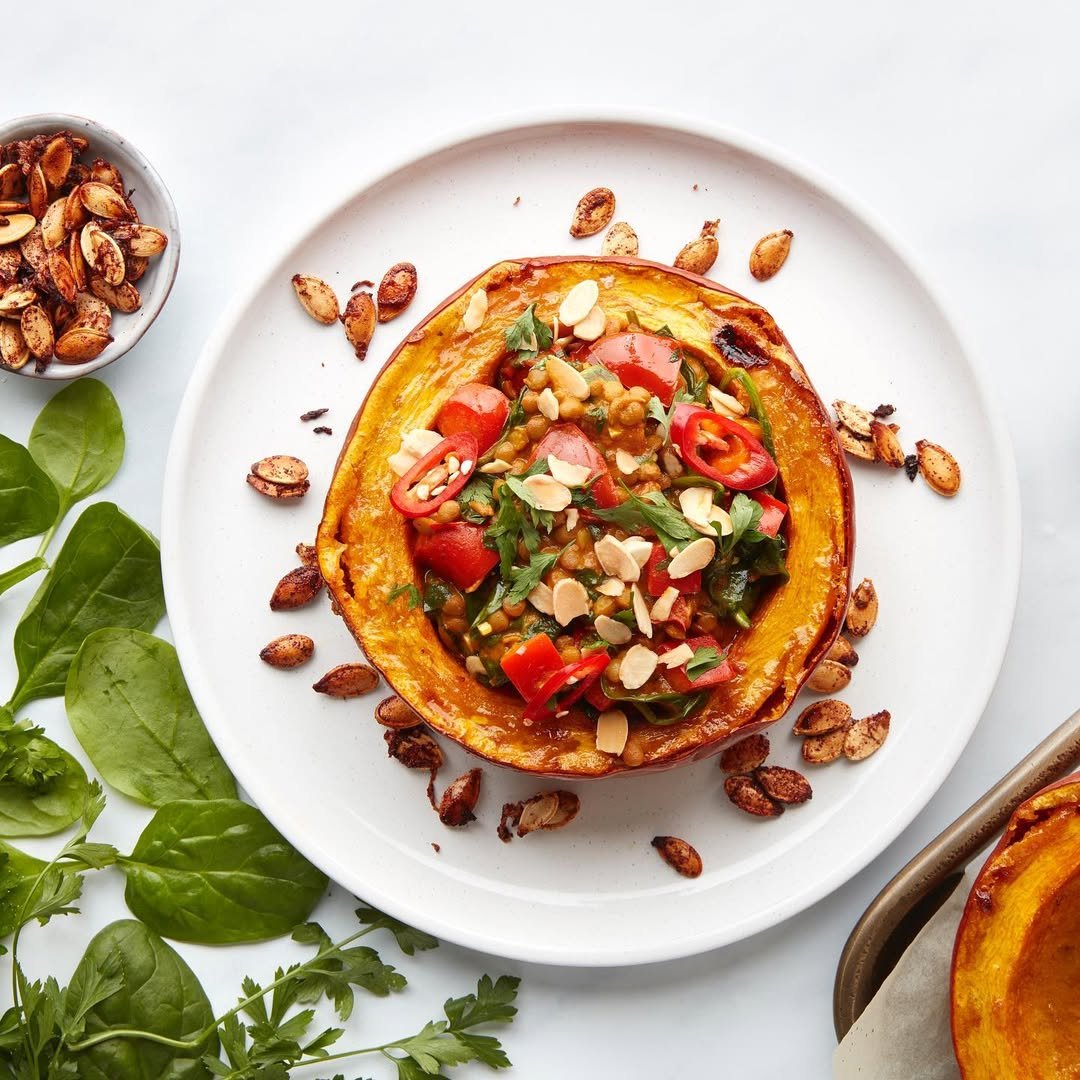 Lentil-Stuffed Pumpkin