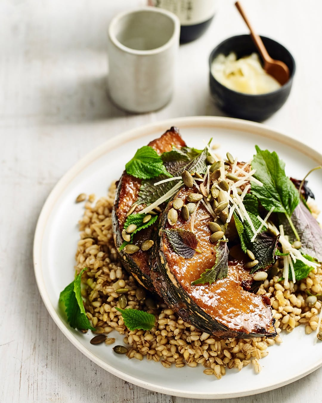 Miso-roasted Pumpkin with Farro