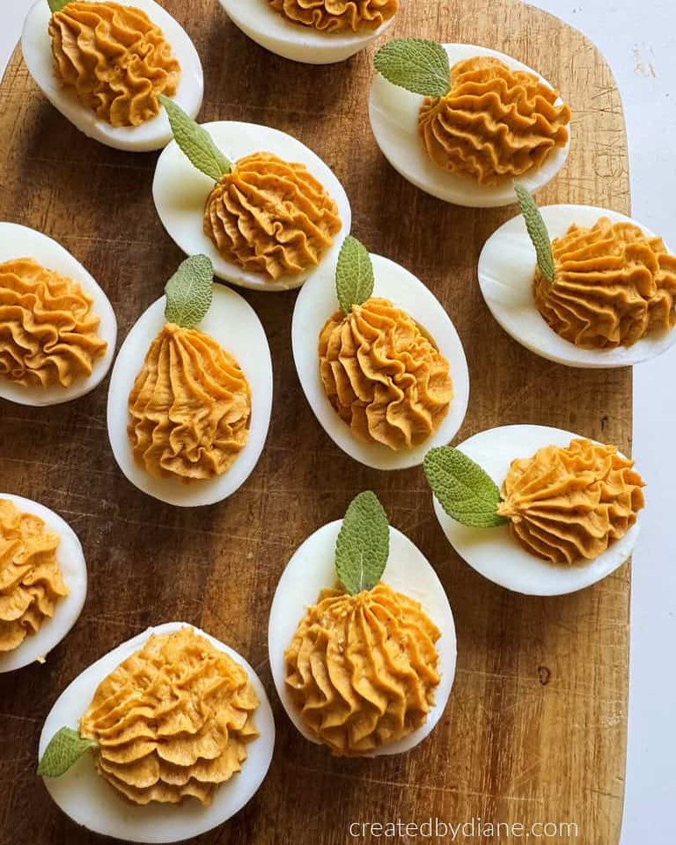 Pumpkin Deviled Eggs