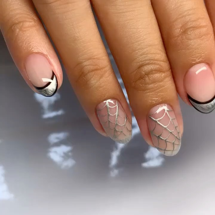 Metallic Silver Spiderwebs