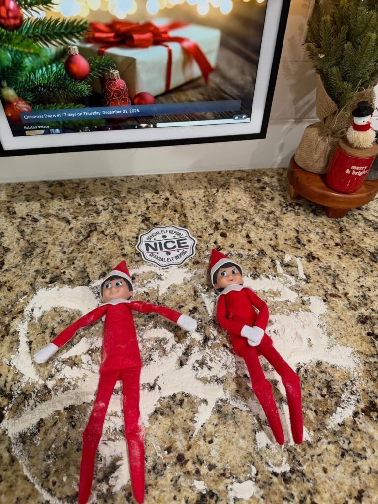 Create Flour Snow Angels For Your Elves