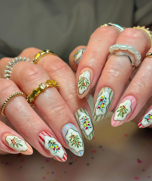 Christmas Sprinkle Nails 