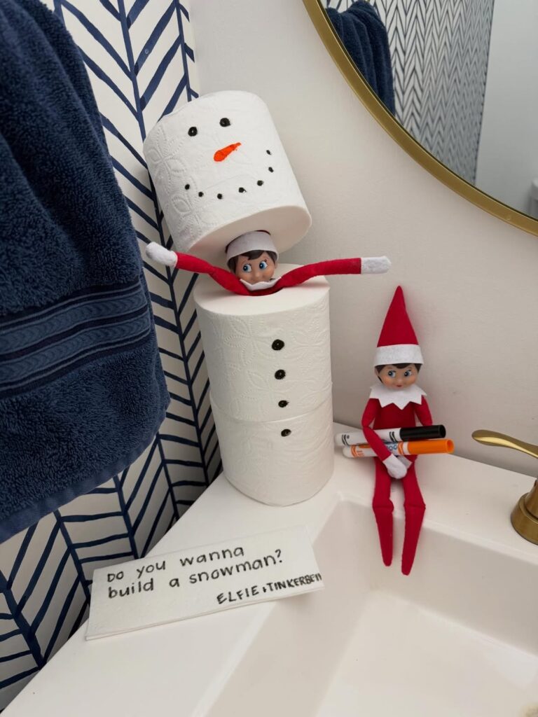 Make A Toilet Paper Snowman Surprise