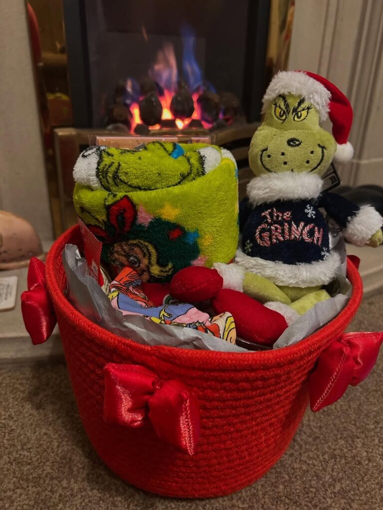 Surprise Them With A Grinch Burr Basket 