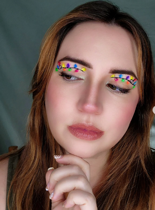 Christmas Lights Makeup 