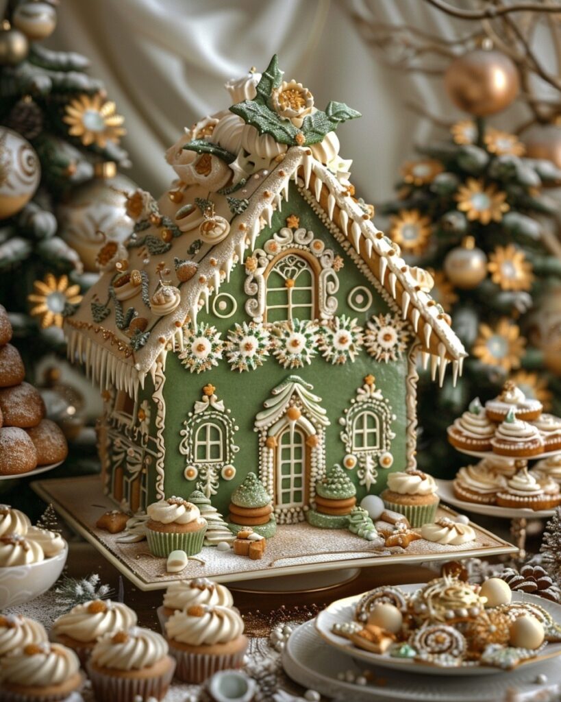 Make A Sage Green Gingerbread House 