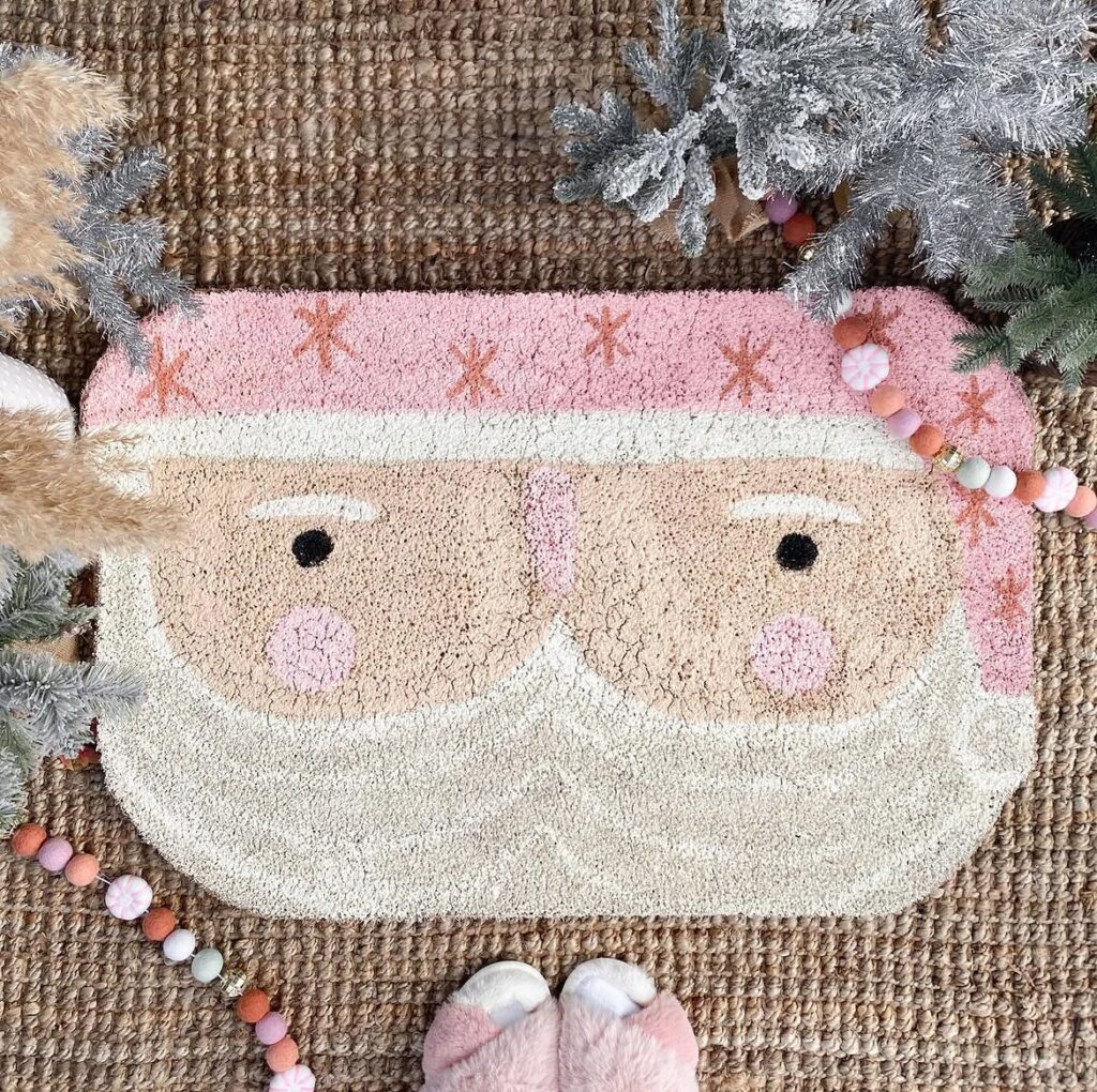 Decorate With A Pink Santa Rug