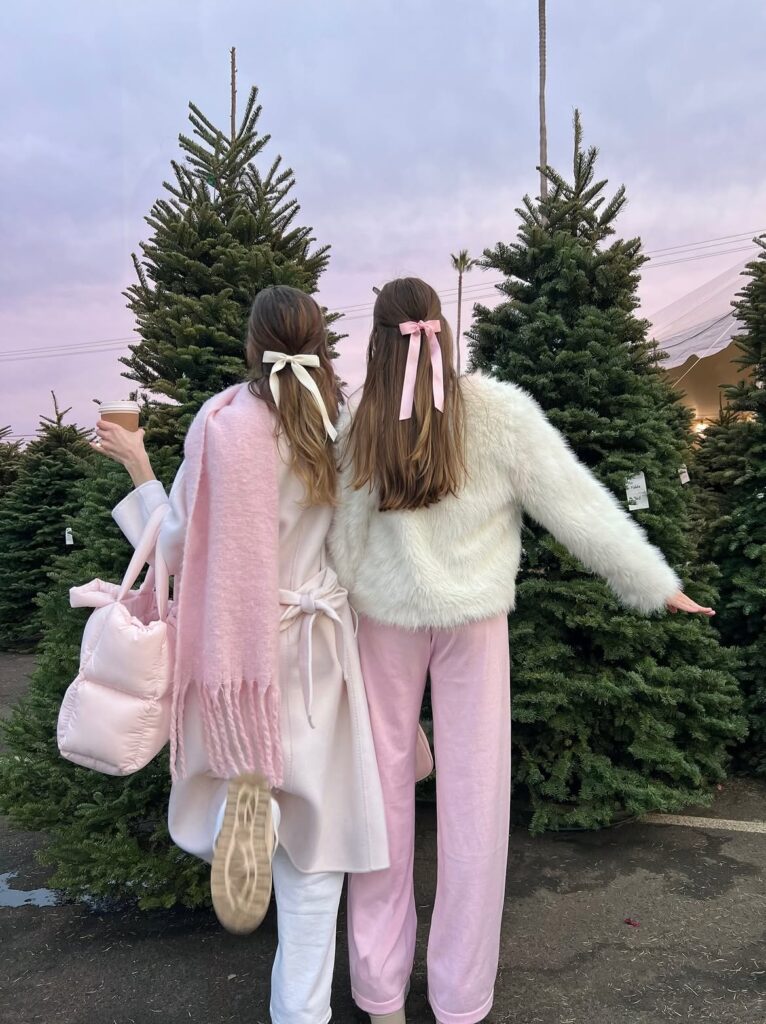 Dress In Pink Christmas Styleย