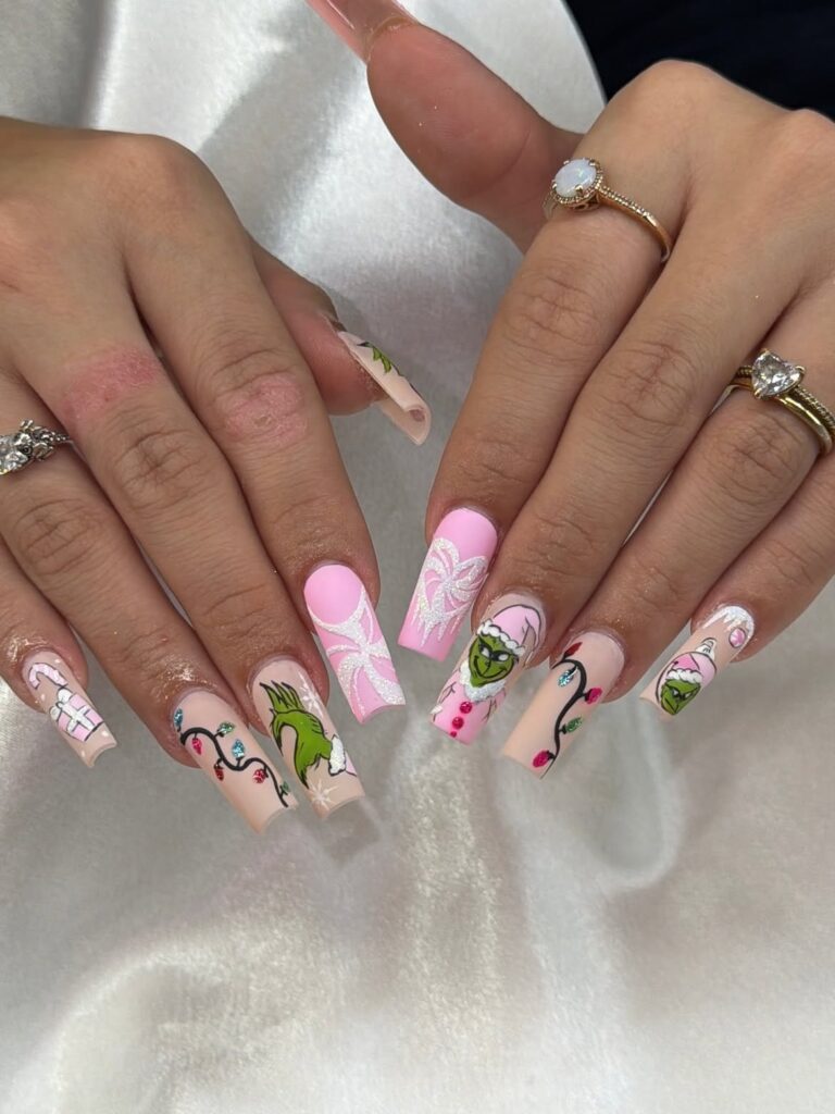 Wear Pink Christmas Nails