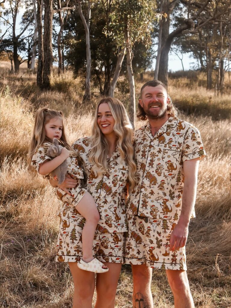 Aussie Country Christmas Pajama Photo