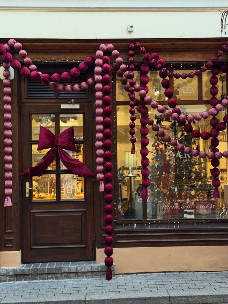 Burgundy Christmas FacadeΒ