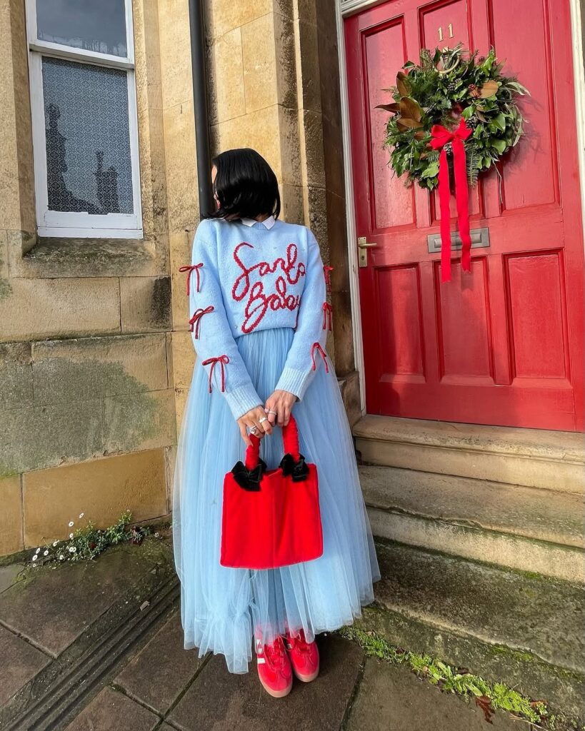 Classic Red And Blue Christmas Outfitย