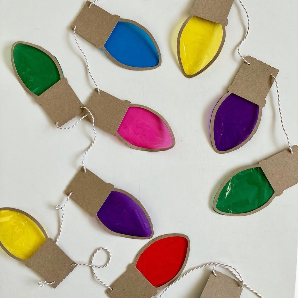 Colorful Christmas Light Garland