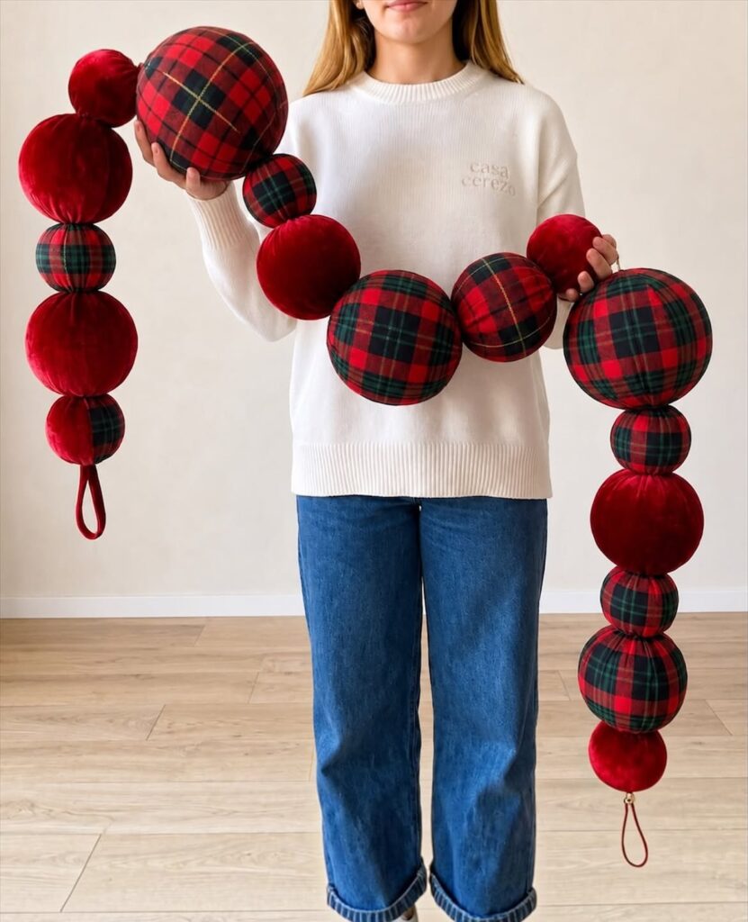 Tartan Christmas Ornament Garland
