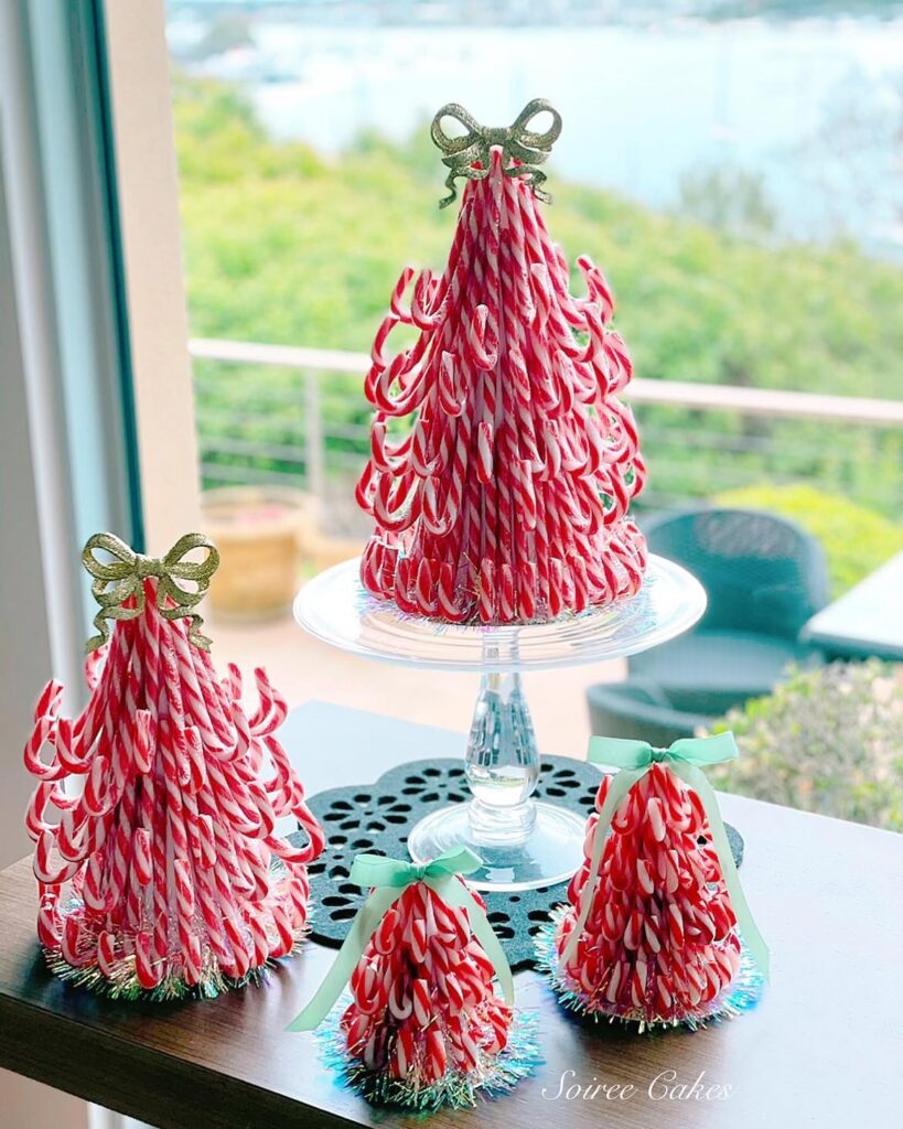 Candy Cane Christmas Tree Centerpiece