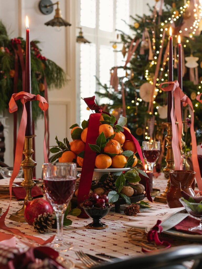 Citrus Christmas Table Centerpiece