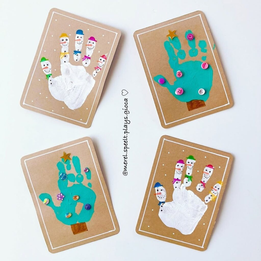 Handprint Christmas Cards