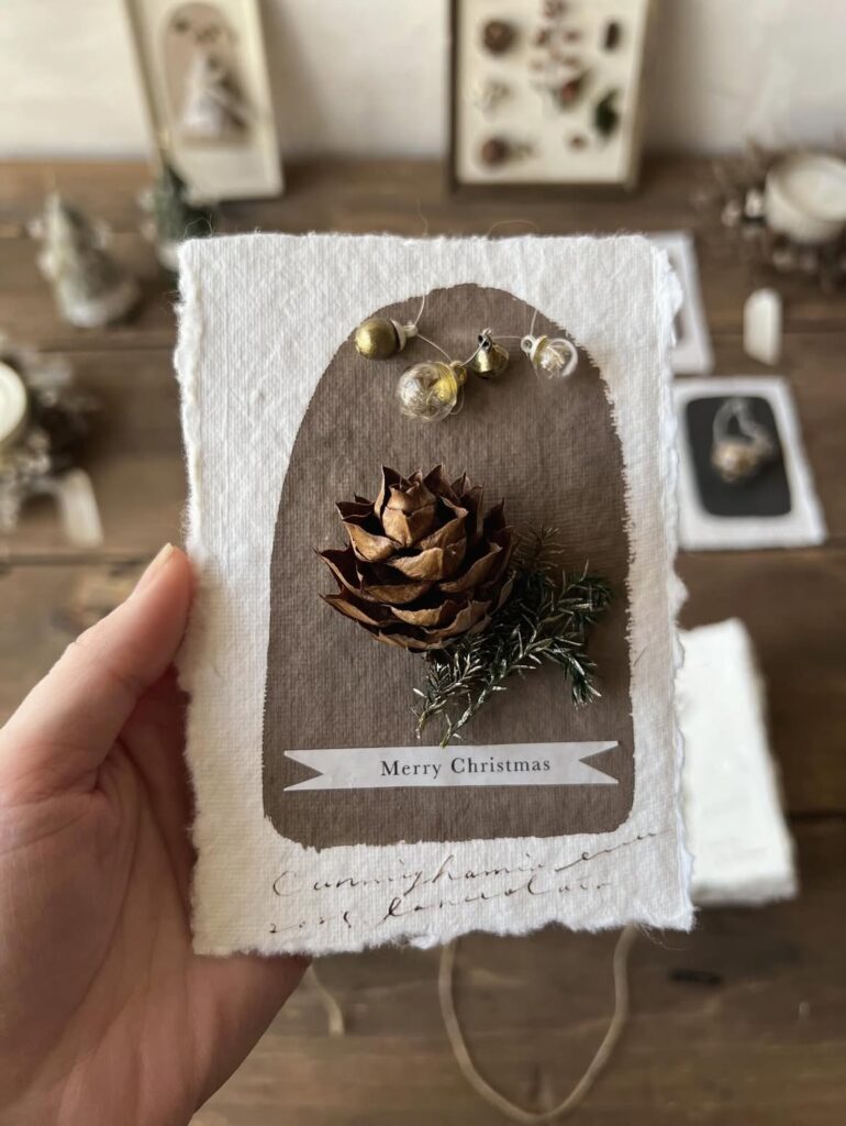 Rustic Pinecone Christmas Card