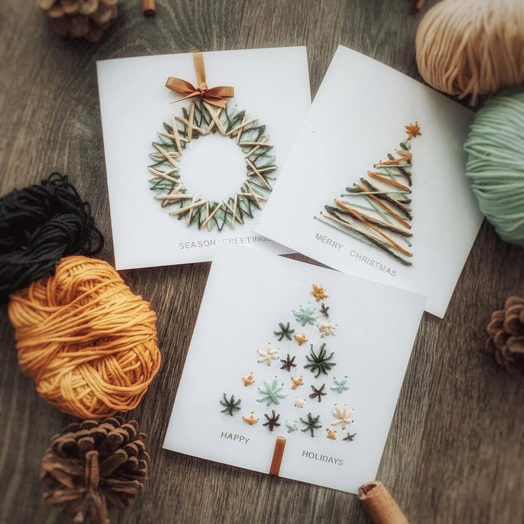 Yarn Christmas Cards