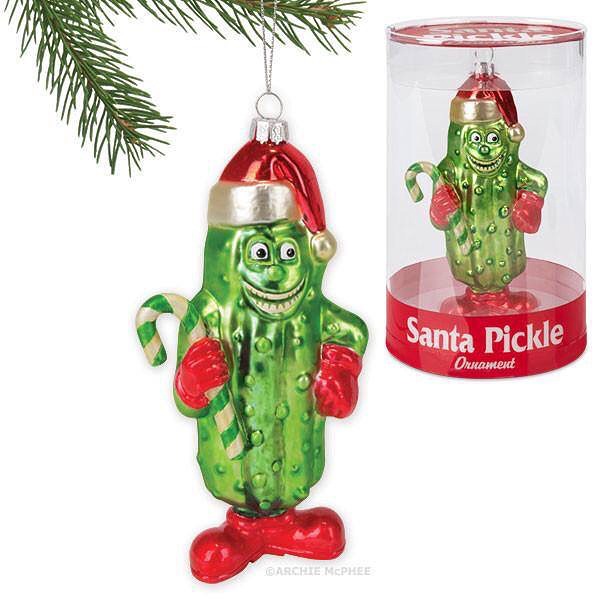 Santa Pickle Ornament