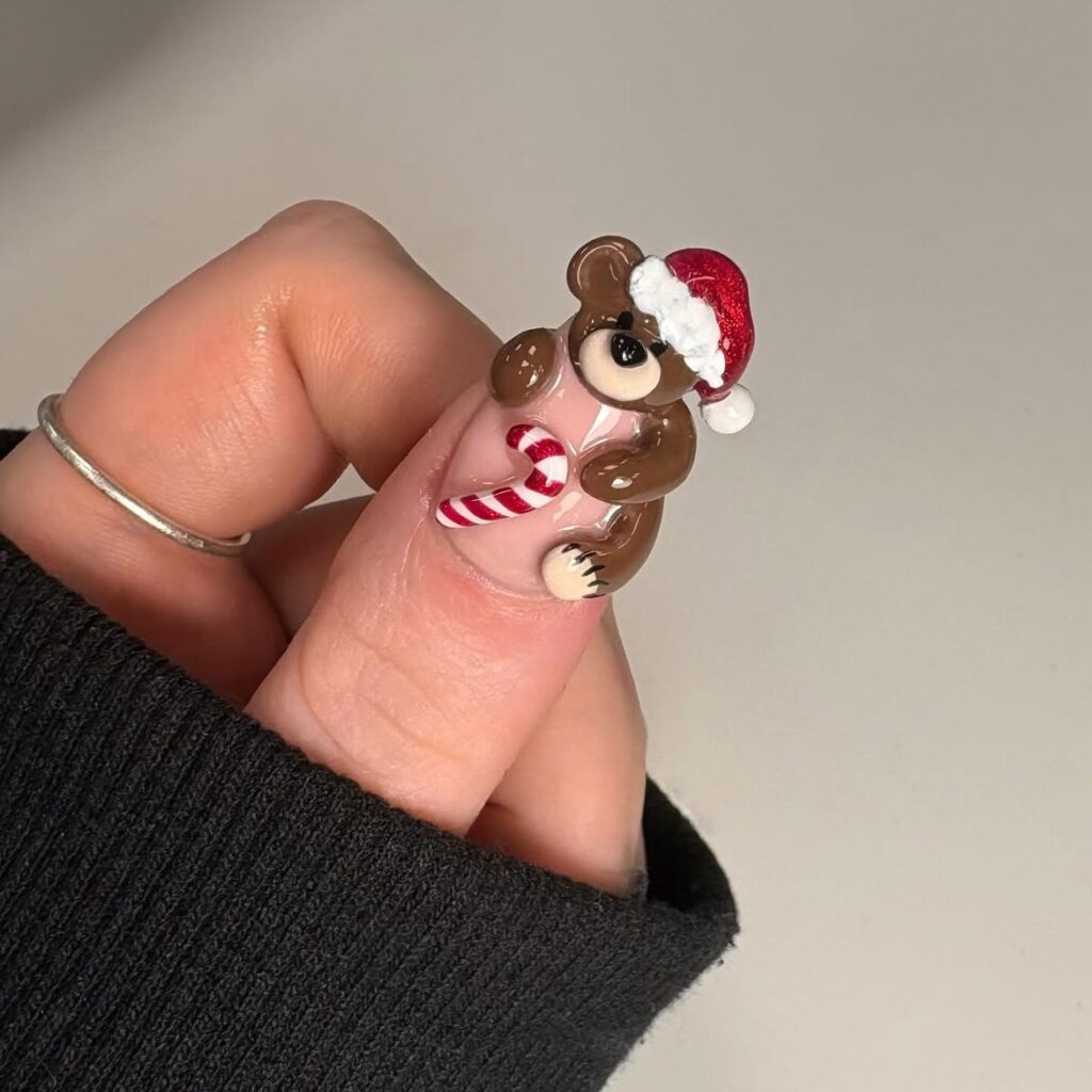 3D Christmas Reindeer Nail 