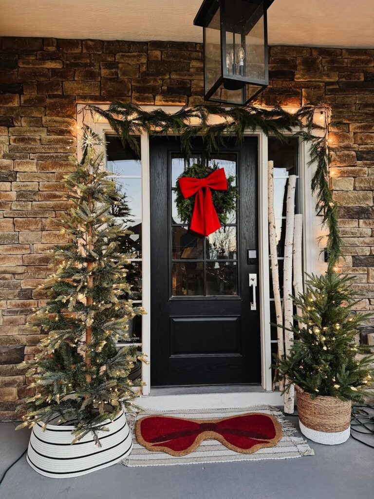 Natural Christmas Front Porch 