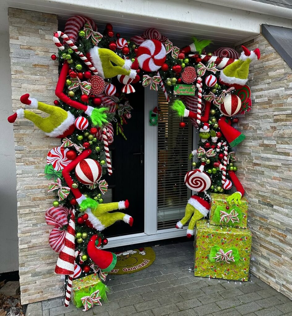 Grinch Christmas Porch Decor 