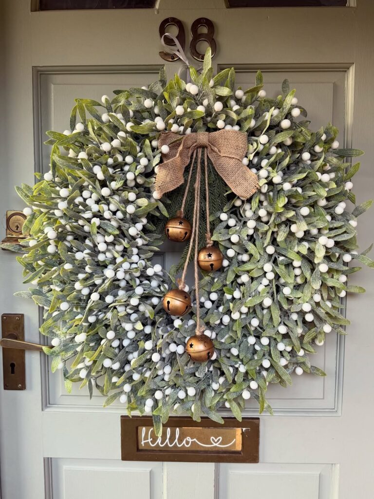 Rustic Mistletoe Christmas Wreath