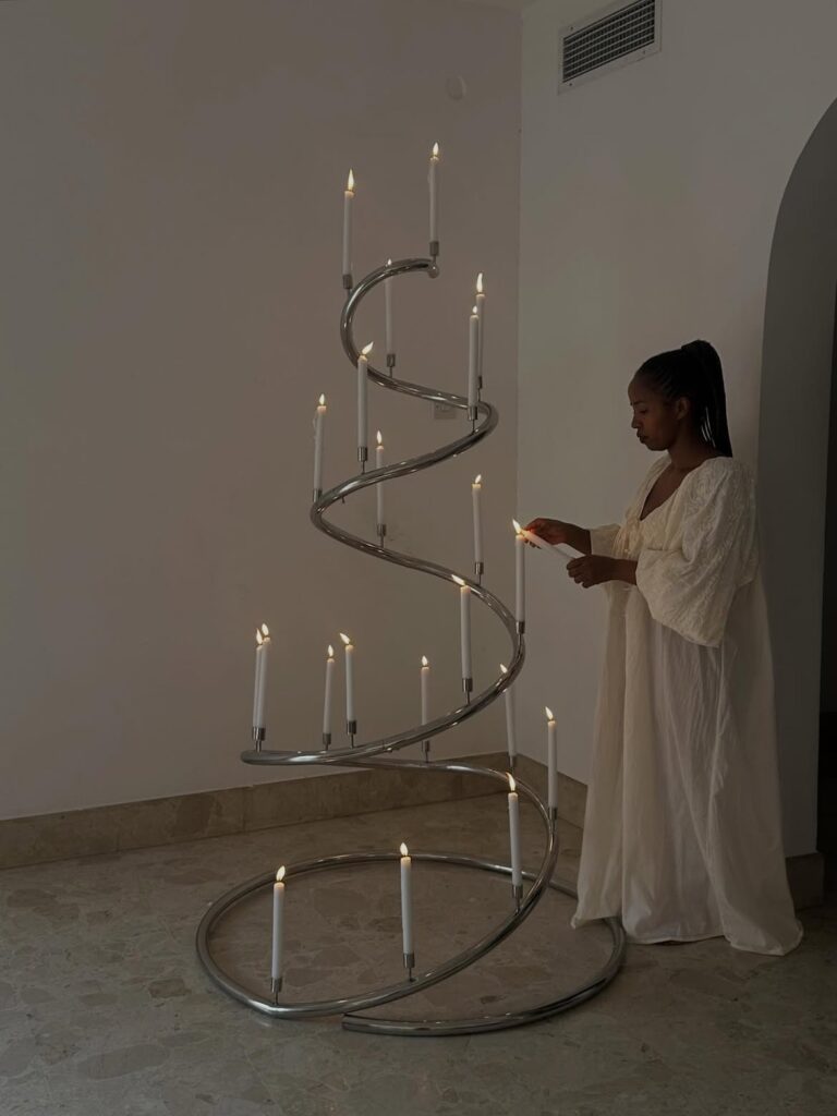 Minimalist Spiral Candle Christmas Tree